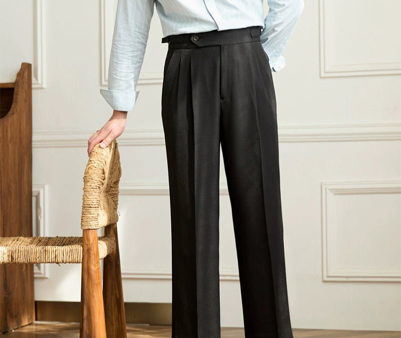 Pantalón casual wide-leg high-waist italian