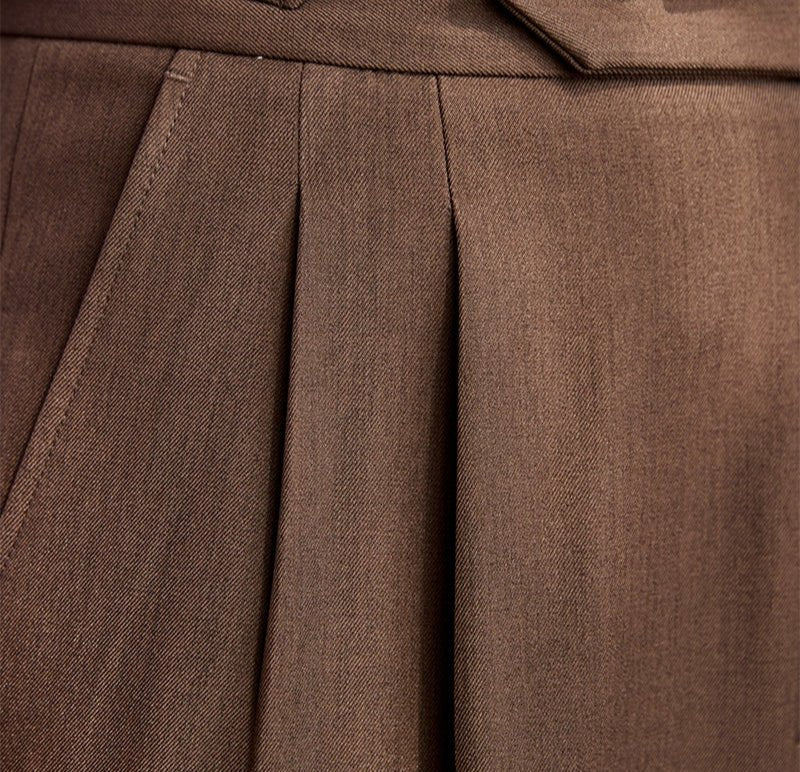 Pantalón casual wide-leg high-waist italian