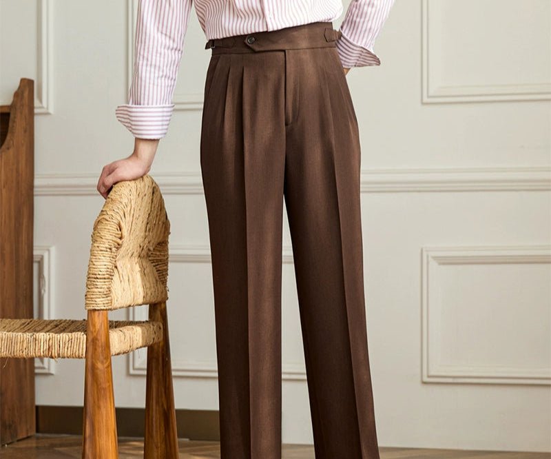 Pantalón casual wide-leg high-waist italian