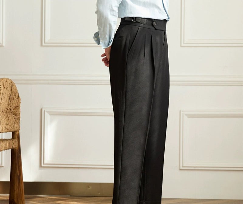 Pantalón casual wide-leg high-waist italian
