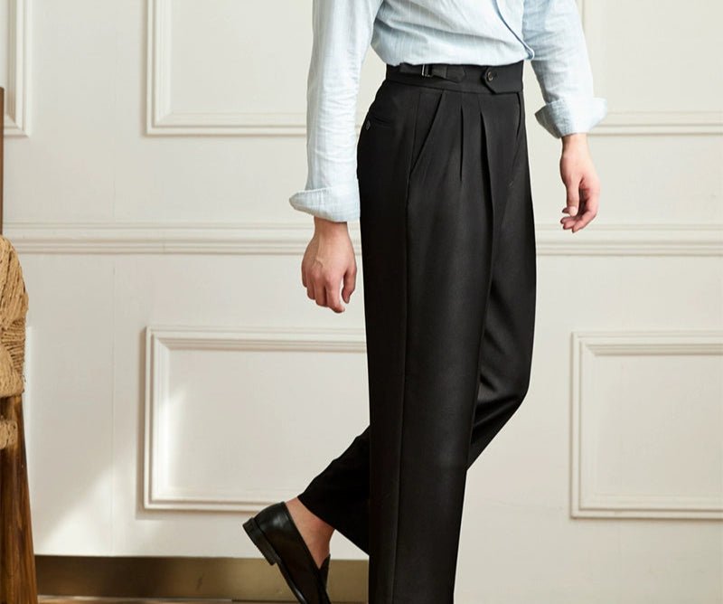 Pantalón casual wide-leg high-waist italian