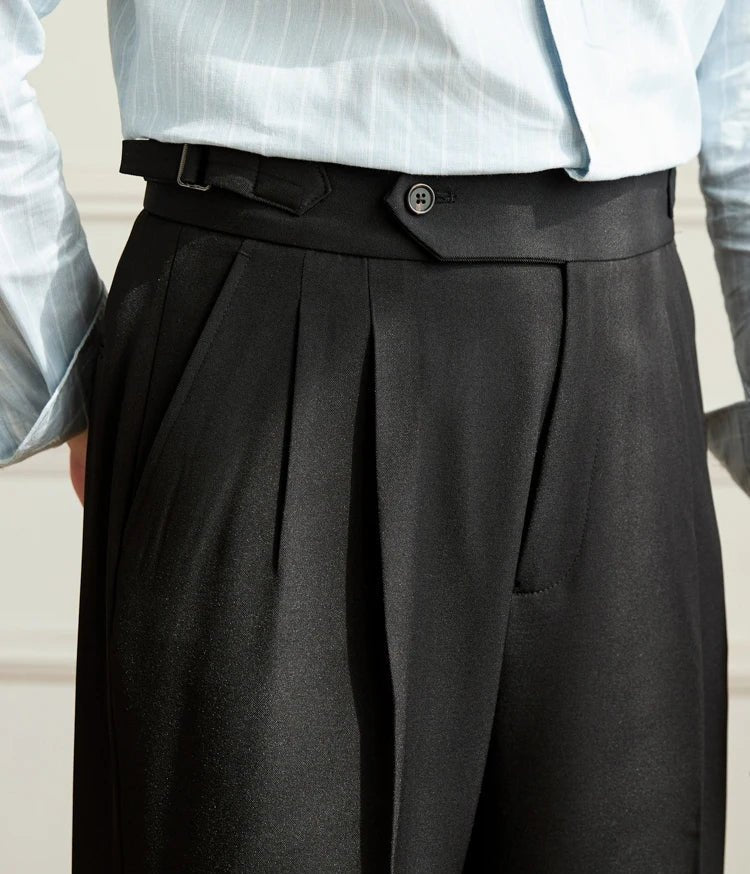 Pantalón casual wide-leg high-waist italian
