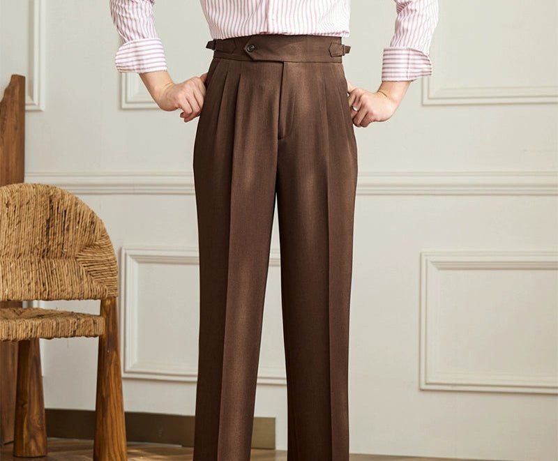 Pantalón casual wide-leg high-waist italian