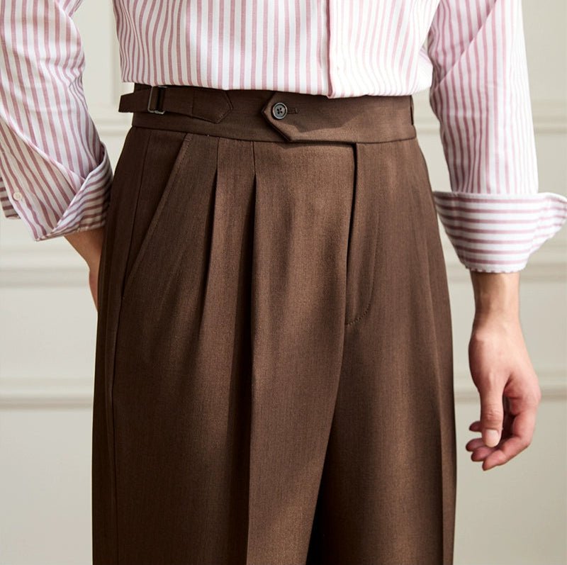 Pantalón casual wide-leg high-waist italian
