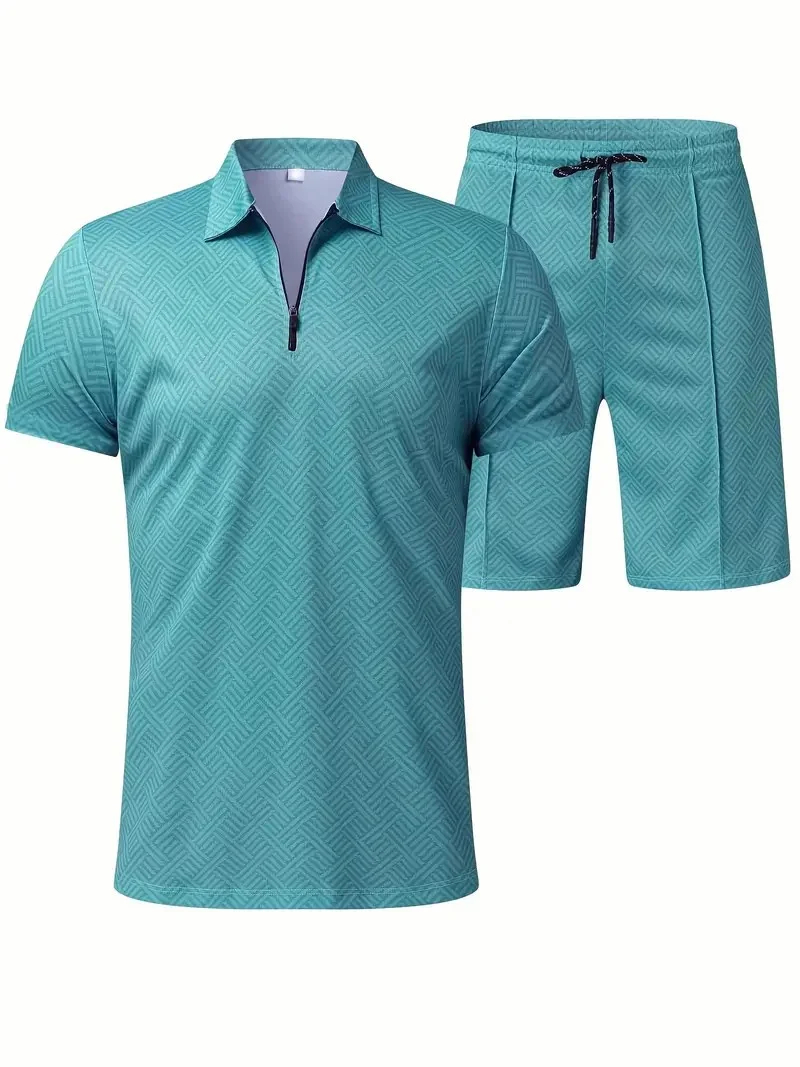 Camisa polo Suitmens para uso diario casual Collar Zipper Set 216 para hombre