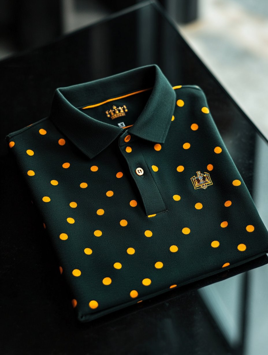 Camisa polo clásico ejecutivo Logo Button de manga corta para hombre