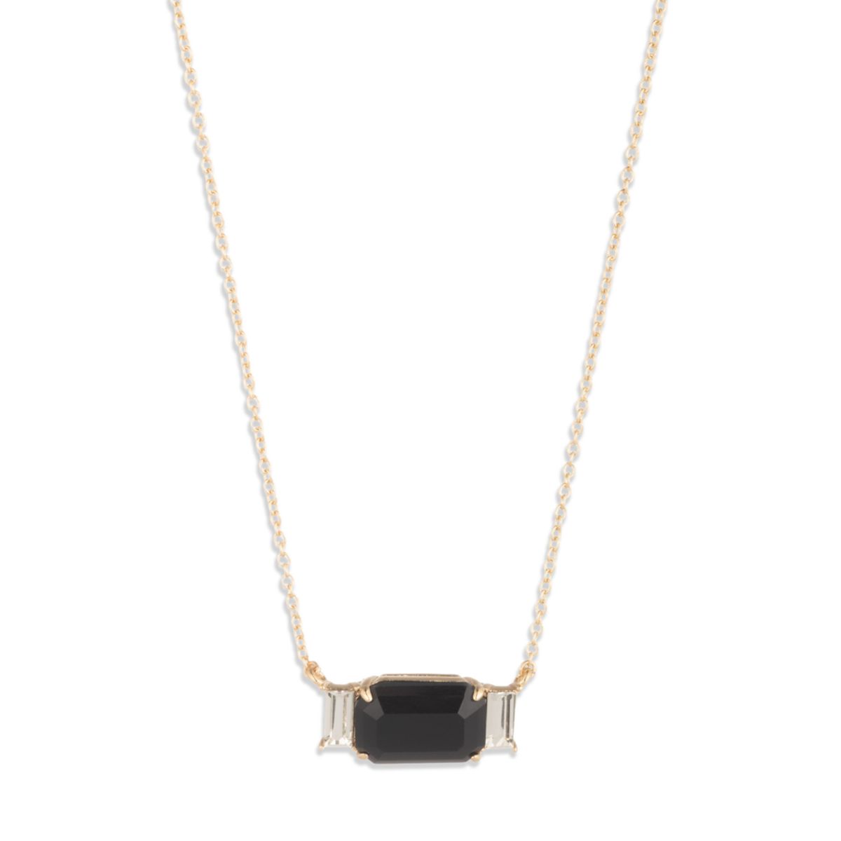 Stone Gold Tone Pendant Necklace - 1
