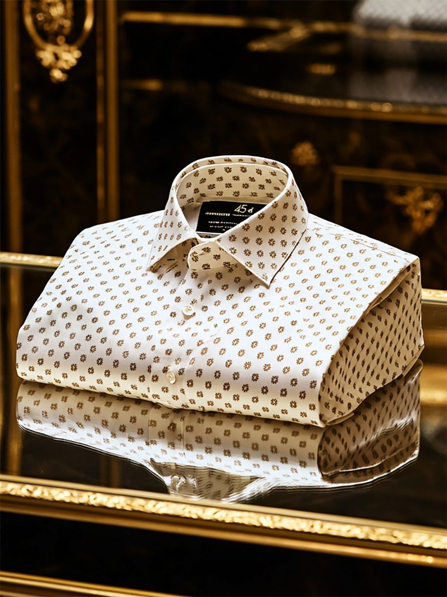 Camisa satén Luxe de manga larga con botones para hombre