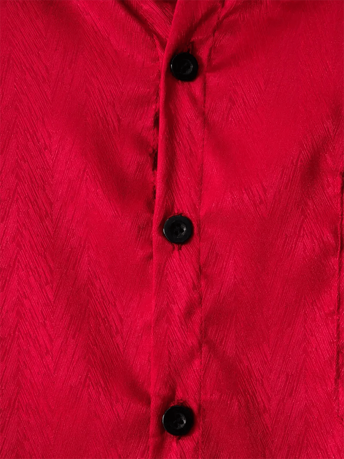 Seda ejecutivo de lujo Design estampado de manga larga Pockecamiseta para hombre