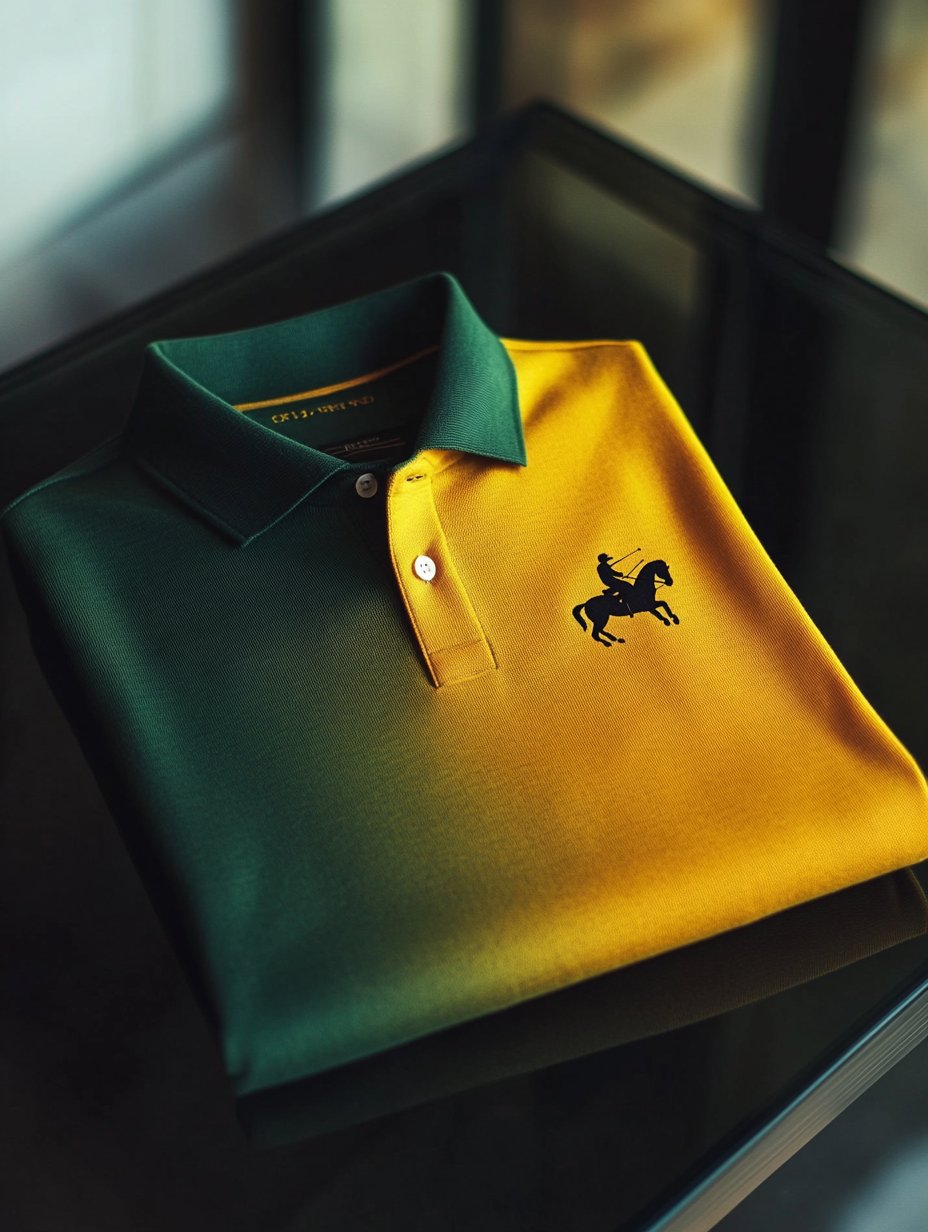 Camisa polo clásico ejecutivo Logo Button de manga corta para hombre
