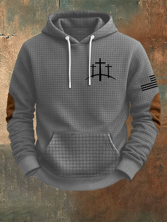 Sudadera Faith estampado Checkered Fabric Hooded para hombre