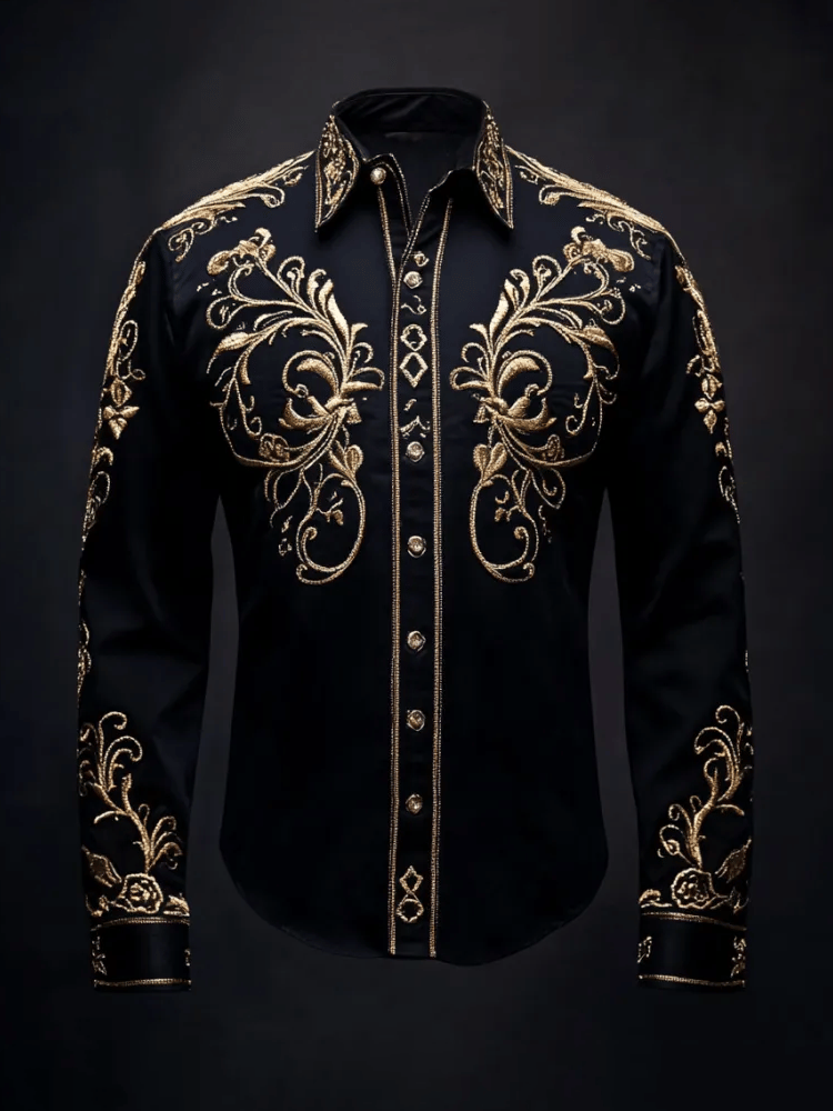 Camisa de lujo Gorgeous de manga larga para hombre