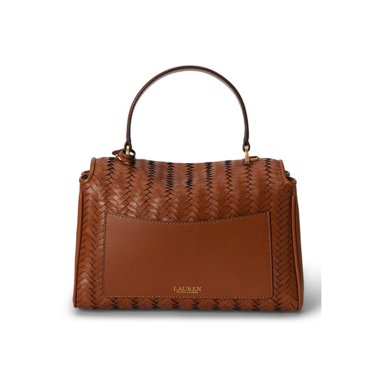 Woven Leather Small Farrah Soft Satchel Bag - 3