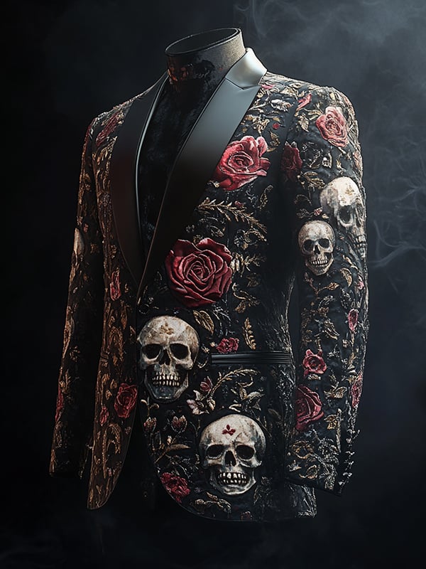 Saco de lujo casual ejecutivo Skull para hombre