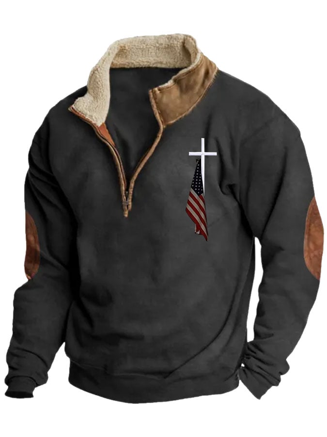 Sudadera casual Faith estampado de manga larga para hombre