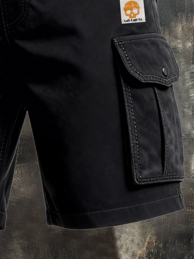 Shorts retro para exterior bolsillo Functional gamuza Cargo para hombre