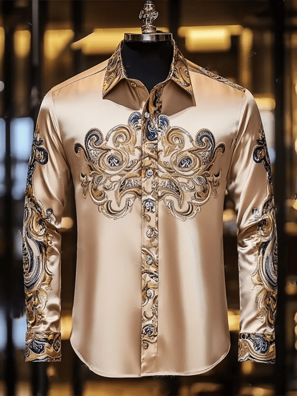 Camisa de lujo Gorgeous de manga larga para hombre