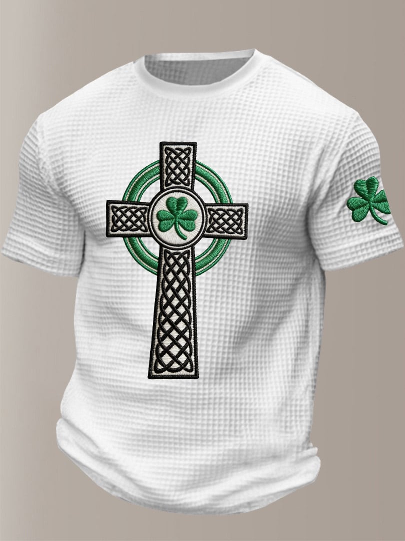 Camiseta St. Patrick's Day estampado casual para hombre