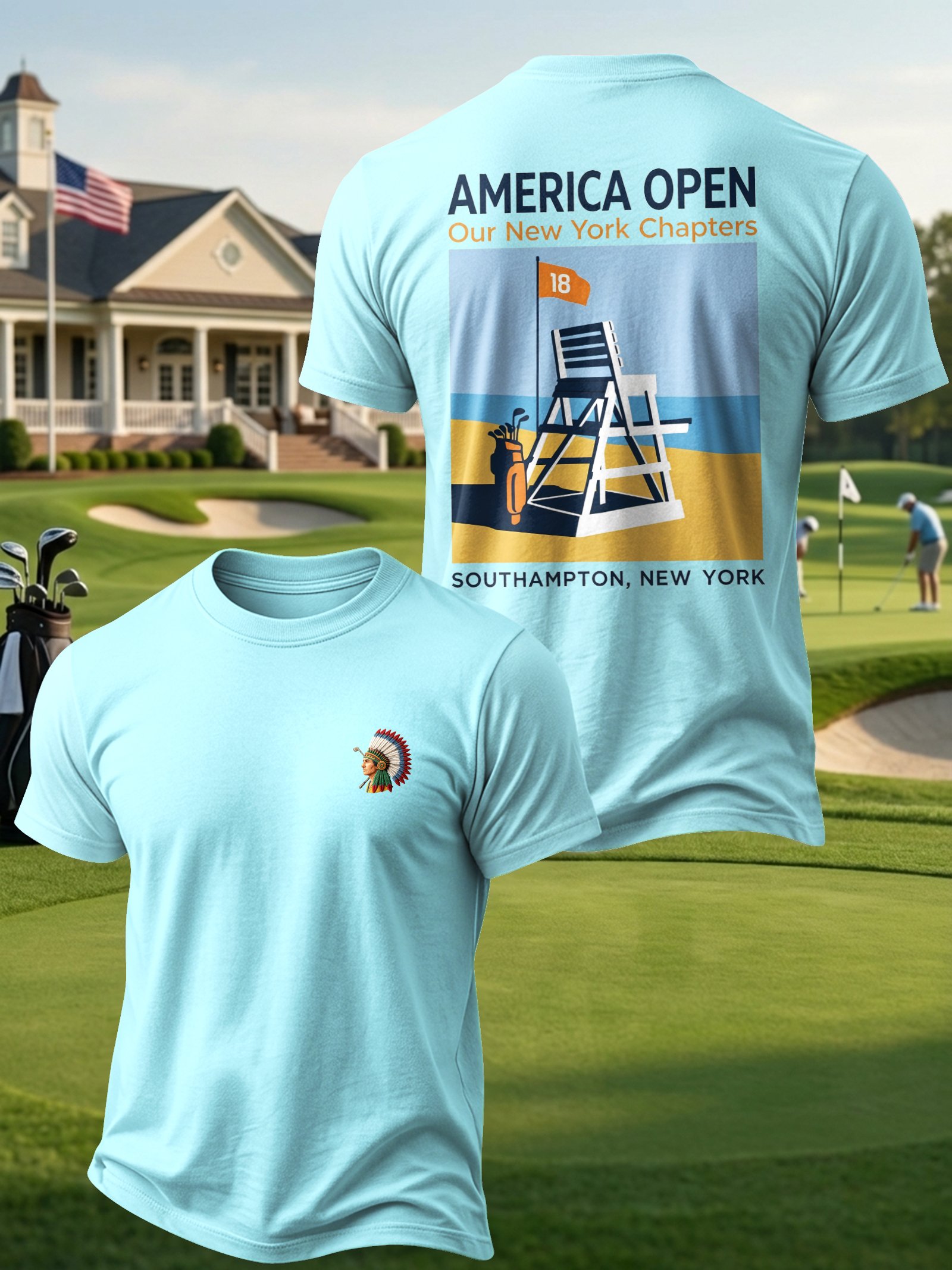 Golf Enthusiast estampado casual Tops para hombre