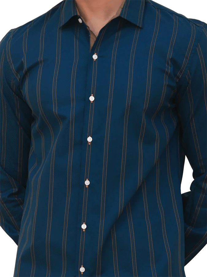 Camisa a rayas ejecutivo casual para hombre