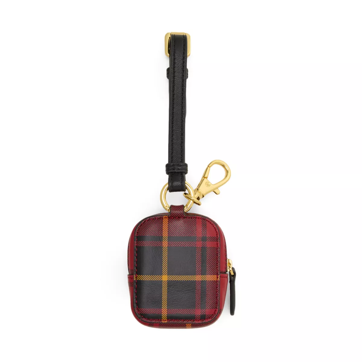 Plaid Nappa Leather Mini Zip Pouch - 2