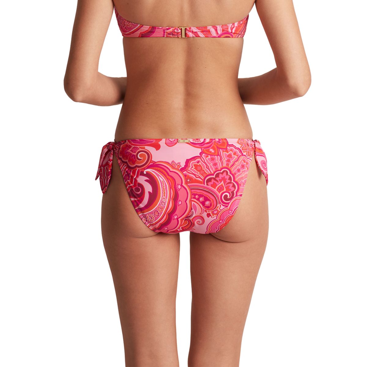 Side Tie Scoop Hipster Swim Bottom - 2