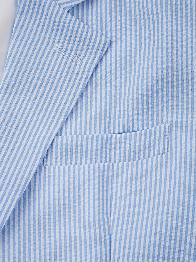 De modaable rayas Design Single-Breasted bolsillo Design casual Suit para hombre
