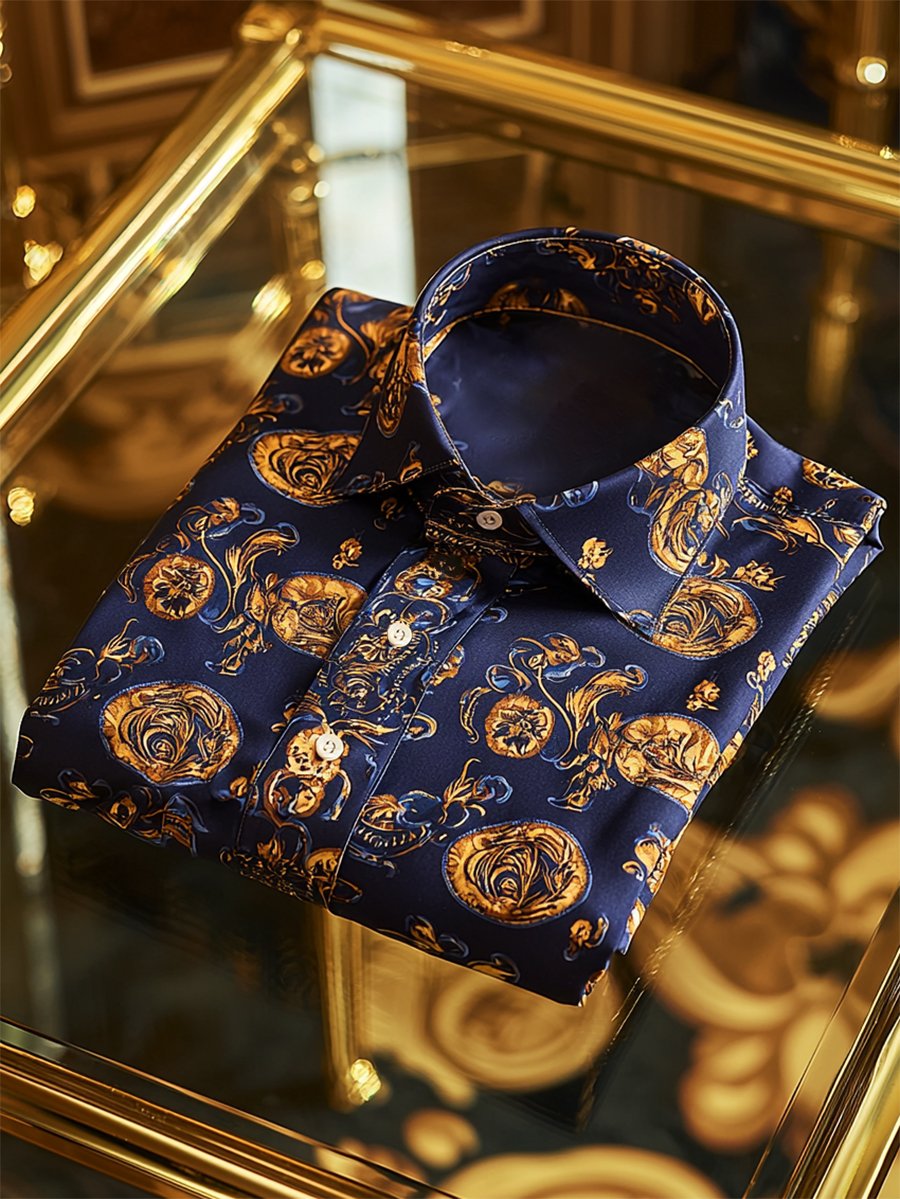Camisa ejecutivo casual de manga larga para hombre