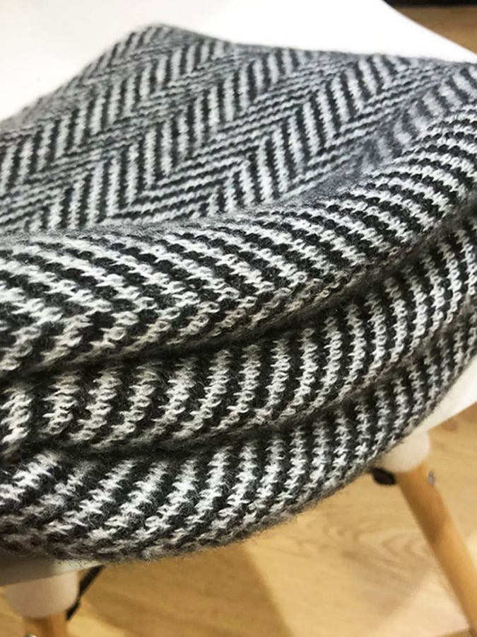De modaable And Versatile Herringbone Design Warm And Thickened Scarf para hombre