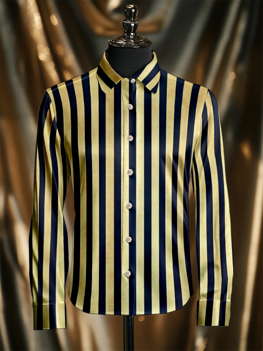 Camisa seda de lujo ejecutivo de manga larga para hombre