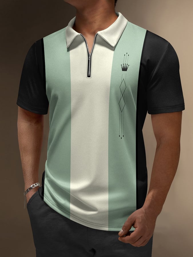 Camisa polo casual Color para hombre
