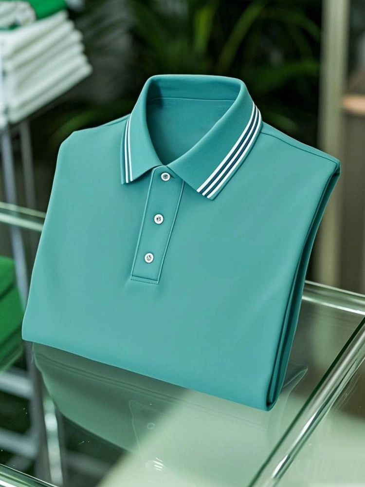 Camisa polo ejecutivo casual Button de manga corta para hombre