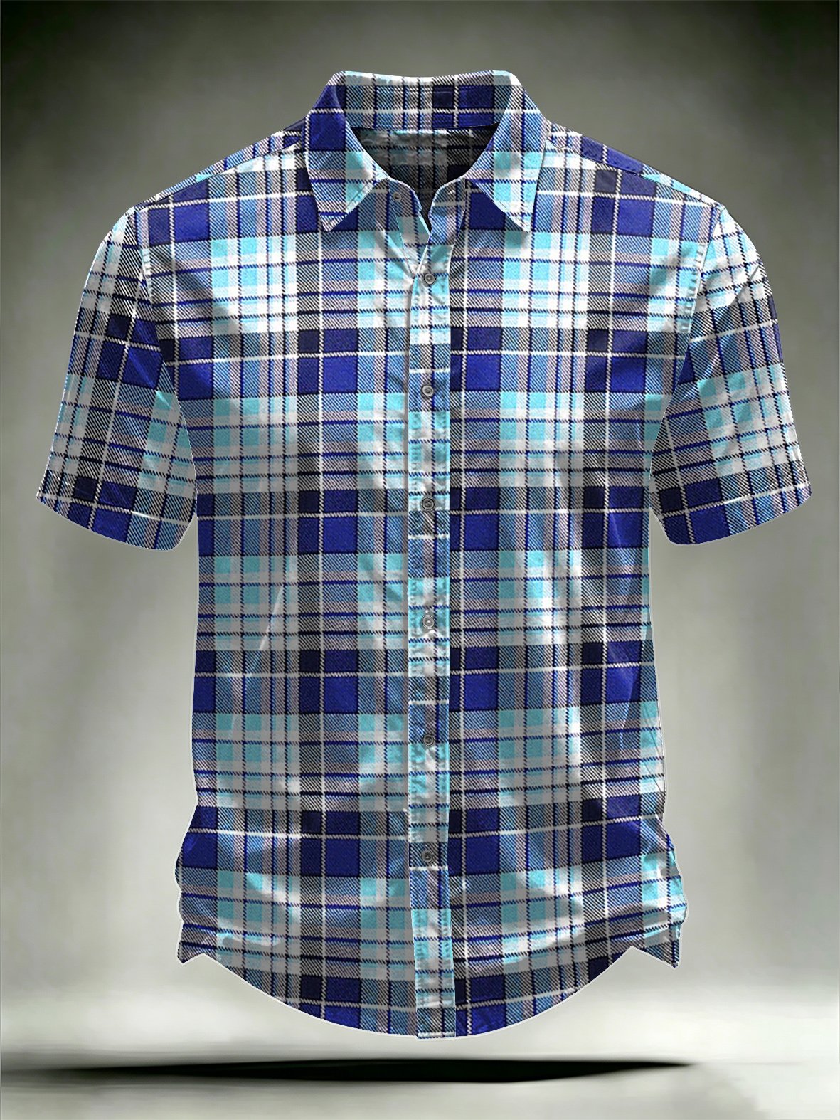 Camisa retro Abstract Art estampado Comfortable ejecutivo Style para hombre