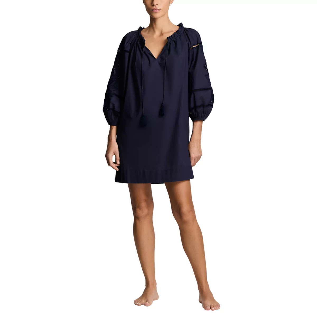 Women's Embroidered Beach Dress - 1