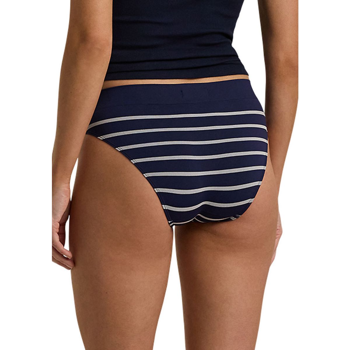 Seamless Striped Jersey Bikini Brief - 2