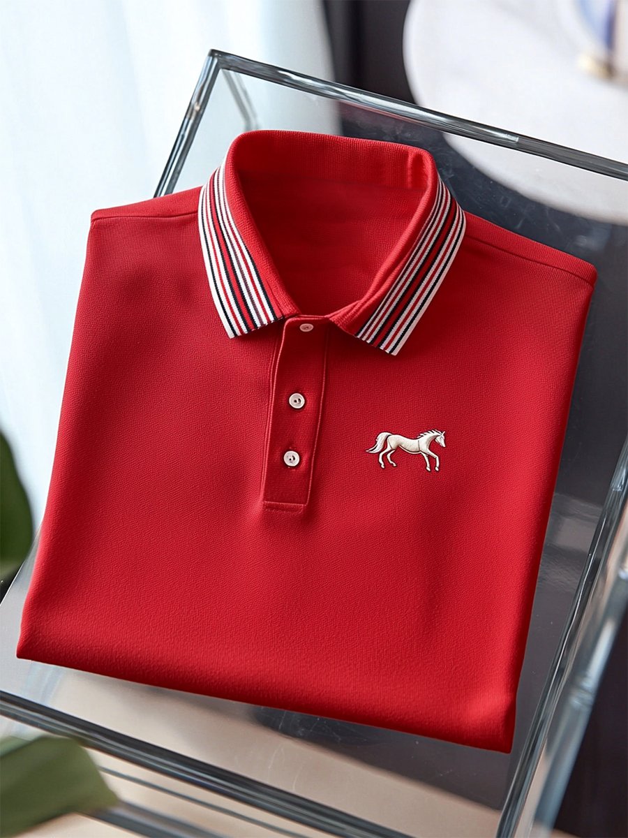 Camisa polo ejecutivo casual Button de manga corta para hombre
