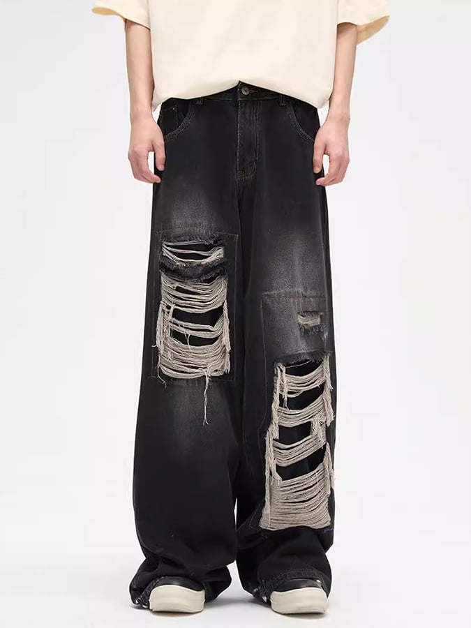 Elegantee casual Ripped Jeans para hombre