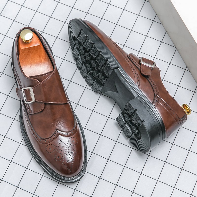 Zapatos ejecutivo casual cuero para hombre