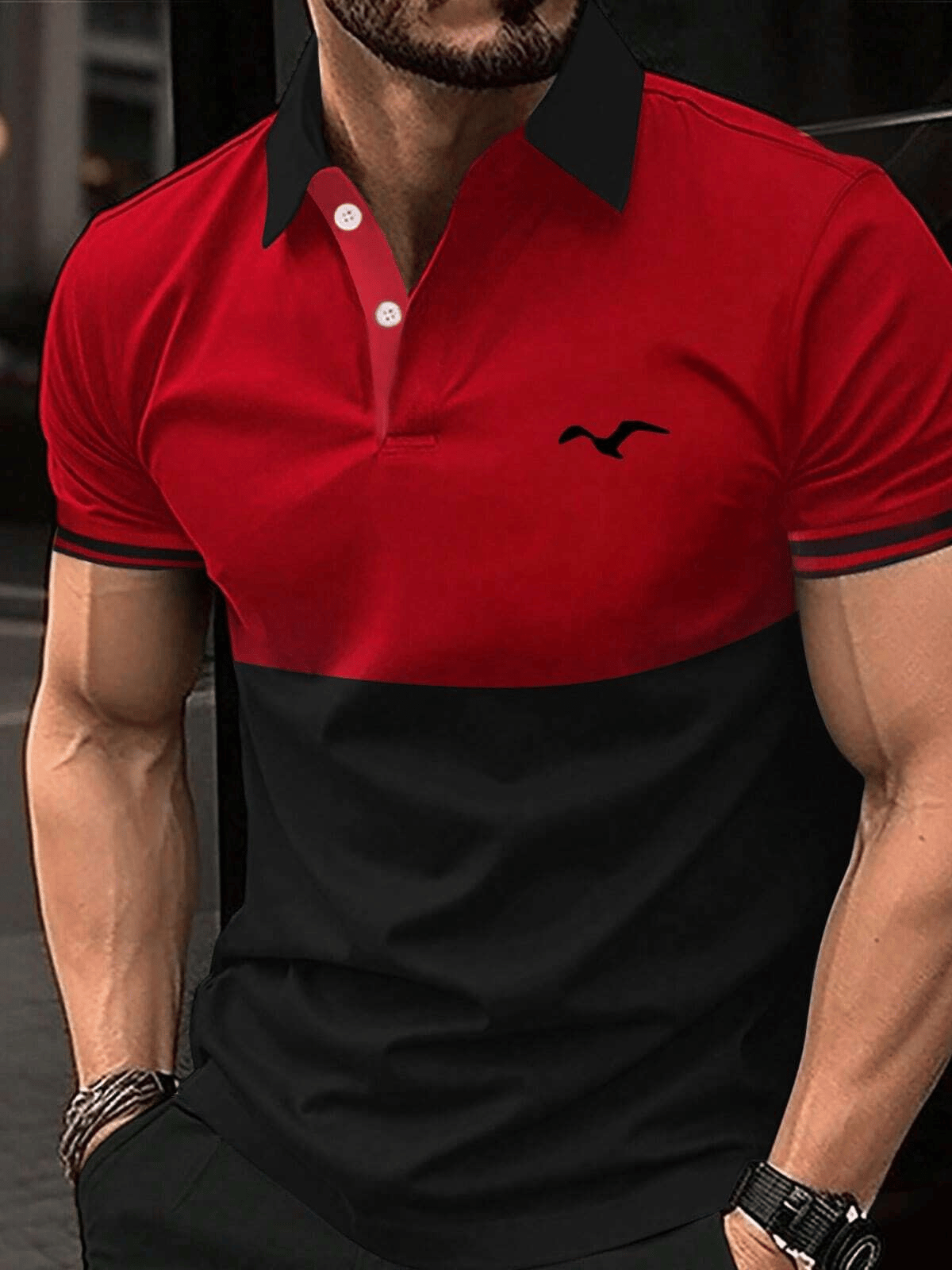 Camisa casual ejecutivo de moda polos para hombre