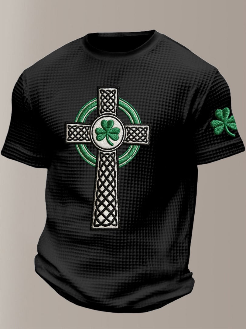 Camiseta St. Patrick's Day estampado casual para hombre