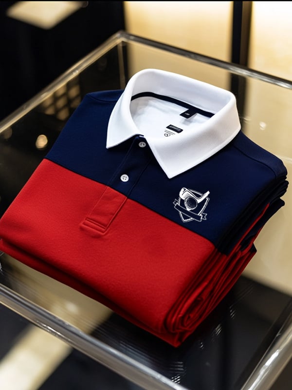 Camisa polo clásico ejecutivo Golf Logo de manga corta para hombre