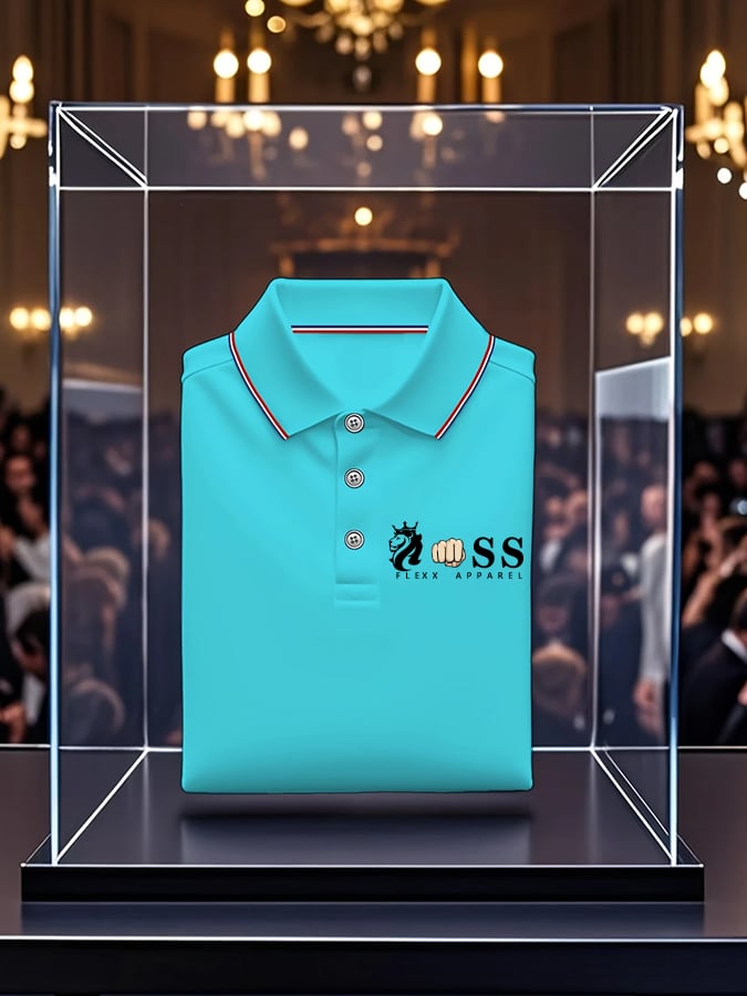 Camisa polo retro Letter Design estampado casual para hombre