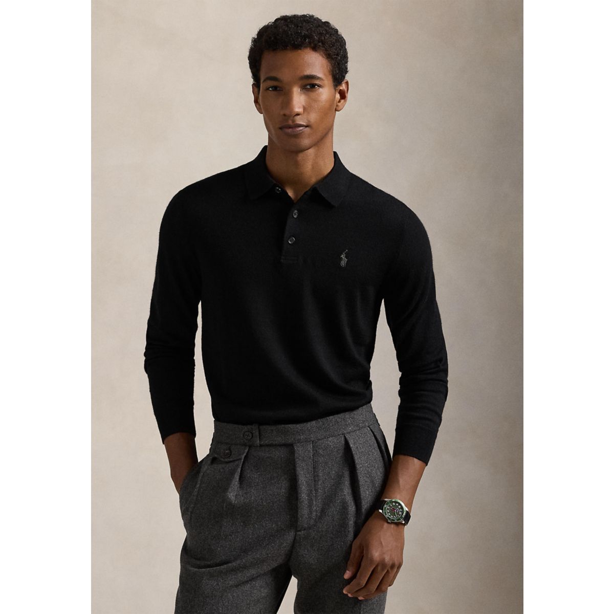 Wool Polo-Collar Sweater - 8