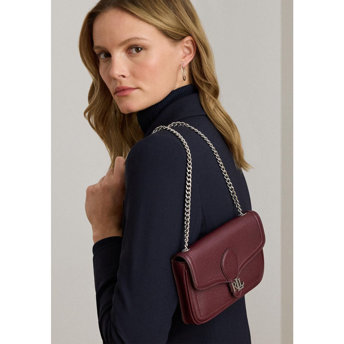 Pebbled Leather Bradley Crossbody Wallet - 1