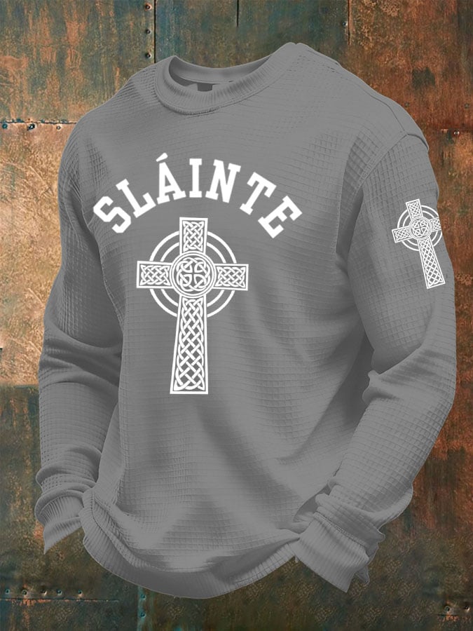 Camiseta St. Patrick's Day estampado Waffle para hombre