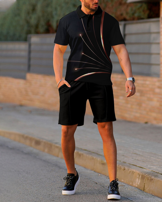 Suitmens Black Summer POLO Suit para hombre