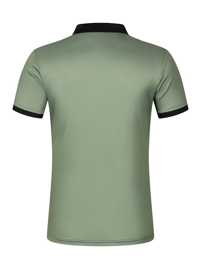 Camisa polo de modaable Contrast Color de manga corta para hombre