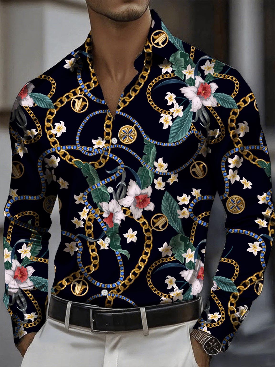 Camisa elegante And clásico ejecutivo de manga larga para hombre