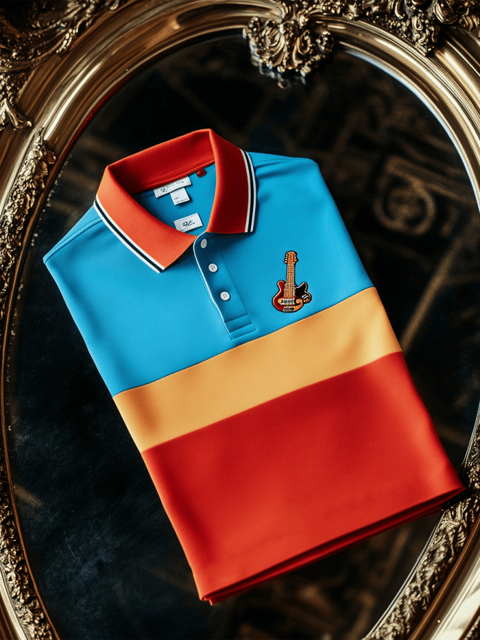 Camisa polo ejecutivo de lujo estampado Button de manga corta para hombre