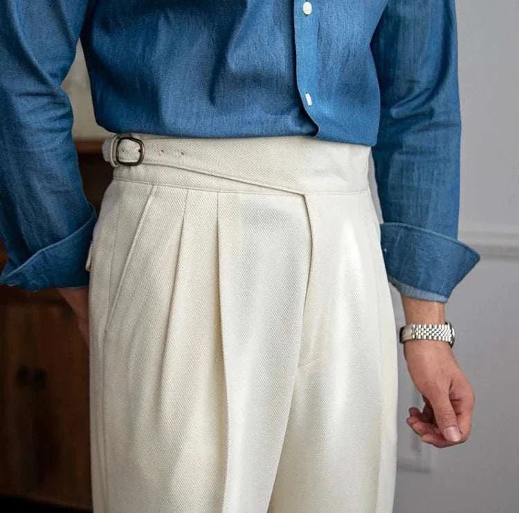 Cold season straight trousers